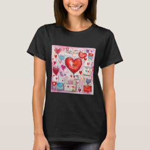 Whimsiska örter och Kärlek Brev Mönster T Shirt