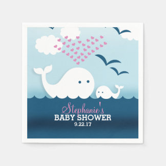 Whimsiska valar (flicka) Babyskor Pappersservett
