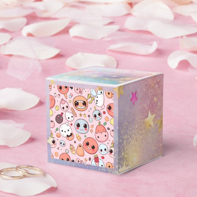 Whimsiske Foodie-monster Ansikte Presentaskar (Bröllop)