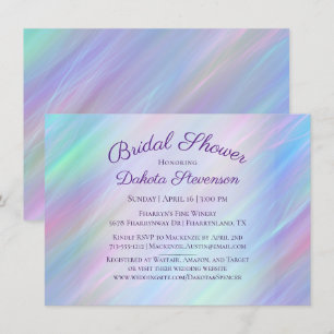 Whimsiskt avfall Holo Fairy Ombre Rainbow Shower Inbjudningar