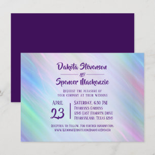 Whimsiskt avfall Holo Fairy Pastel Rainbow Inbjudningar