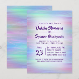 Whimsiskt avfall | Holo Fairy Pastel Rainbow Inbjudningar