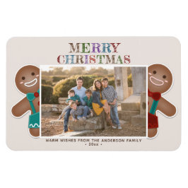 Whimsiskt Cute Gingertea God jul Foto Magnet