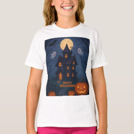 Whimsiskt Cute Spooky Haunted House | Halloween T Shirt