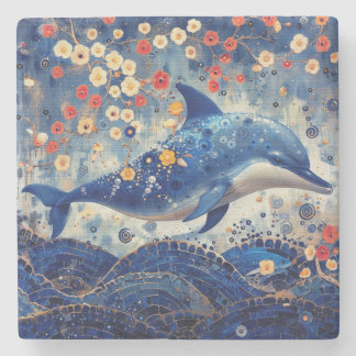 Whimsiskt delfin stenunderlägg