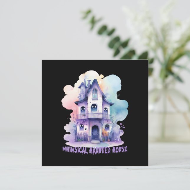 Whimsiskt hemligt hus - Pastel Lila Halloween (Stående Fram)