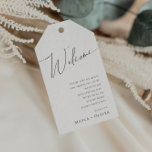 Whimsiskt, minimalistiskt skript | Bröllop Välkomm Presentetikett<br><div class="desc">Det här vismliga minimalistiska manuset | märkre för välkomna gåvor från bröllop är perfekt för din klassiska, enkla, svarta och vita, moderna boho bröllop. Utformningen har elegant, delikat och romantiskt handskrivet kalligrafibrev med formell shabby chic-typografi. Det kommer att se bra ut när som helst under bröllop-säsongen: vår, sommar, fall eller...</div>
