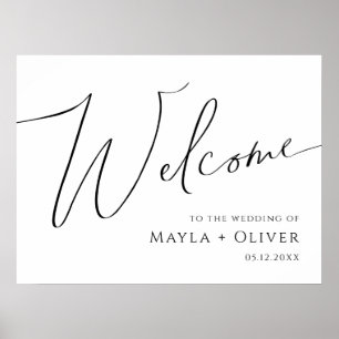 Whimsiskt, minimalistiskt skript poster