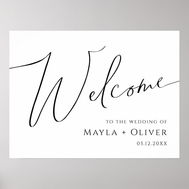 Whimsiskt, minimalistiskt skript poster (Framsidan)