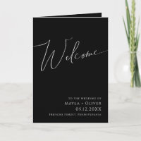 Whimsiskt, minimalistiskt skript | Svartvit Bröllo