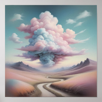 Whimsiskt moln - Eteral liggande konst Poster