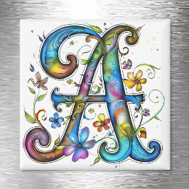 Whimsiskt monogram A Magnet
