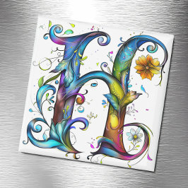 Whimsiskt monogram H Magnet