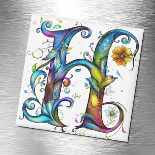 Whimsiskt monogram H Magnet