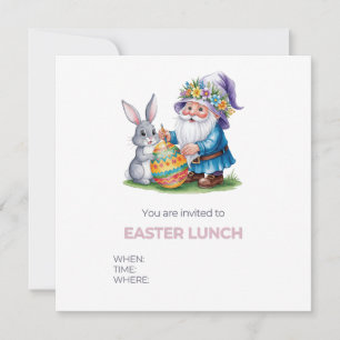 Whimsiskt Påskägg Hunt: Watercolor Bunny och Gn Spara Datumet