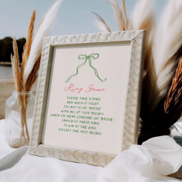 Whimsiskt Quirky Handskriftlig Ring-spel Poster