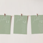 Whimsiskt skript | Diagram över Bordsnumret Grönt<br><div class="desc">Vi presenterar vårt fantastiska visuella skript | Sage grönt bordsnummer Diagram perfekt för din moderna boho vår firande. Vår elegant är utformad med en pulserande ljus, pastellpalett färg med ett kalligrafiskt skript för chic av vintage. Oavsett om du föredrar ett minimalistiskt eller klassiskt stil, erbjuder vår unika, redigerbara produkt lyx...</div>