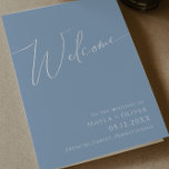 Whimsiskt skript | Dusty Blue Folke Bröllop Program<br><div class="desc">Vi presenterar vårt fantastiska visuella skript | perfekt med dammigt blått bröllopsprogram för din moderna boho vår firande. Vår elegant är utformad med en pulserande ljus, pastellpalett färg med ett kalligrafiskt skript för chic av vintage. Oavsett om du föredrar ett minimalistiskt eller klassiskt stil, erbjuder vår unika, redigerbara produkt lyx...</div>