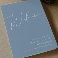 Whimsiskt skript | Dusty Blue Folke Bröllop