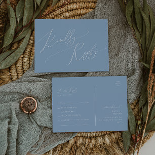 Whimsiskt skript   Dusty Blue Sång Request OSA Vykort