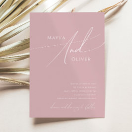 Whimsiskt skript | Dusty Ro Avslappnad Bröllop Inbjudningar