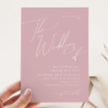 Whimsiskt skript | Dusty Ro Bröllop Inbjudningar<br><div class="desc">Vi presenterar vårt fantastiska visuella skript | dammig ro bröllop i inbjudan till perfekt för er enkla, moderna boho vår firande. Vår elegant är utformad med en pulserande ljus, pastellpalett färg med ett kalligrafiskt skript för chic av vintage. Oavsett om du föredrar ett minimalistiskt eller klassiskt stil, erbjuder vår unika,...</div>