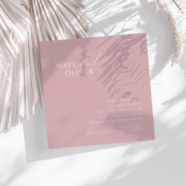 Whimsiskt skript | Dusty Ro Square Bröllop Inbjudningar