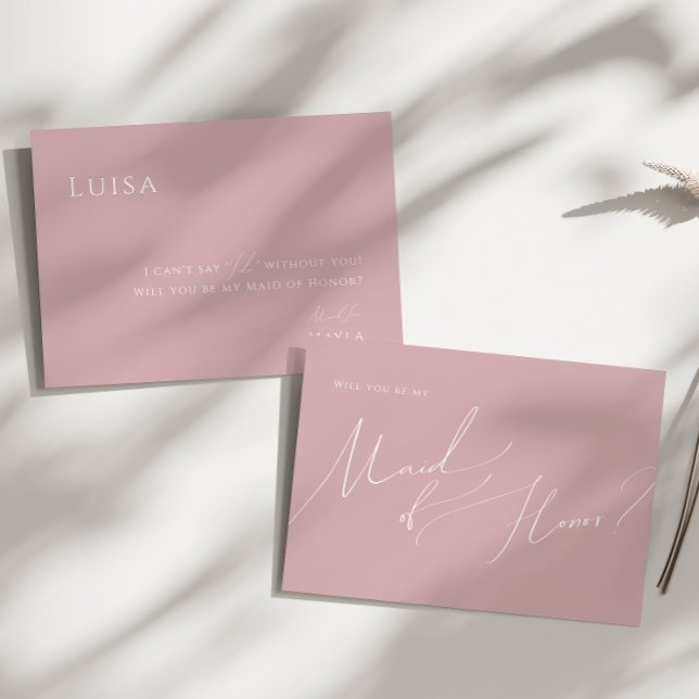 Whimsiskt skript | Kort för Dusty Ro Maid of honor (Skapare uppladdad)