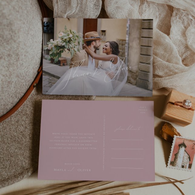 Whimsiskt skript | Ro Vågrät Photo Tack Vykort (Skapare uppladdad)