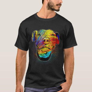 Whimsistisk konstgjord Psychedelic Pitbull T Shirt