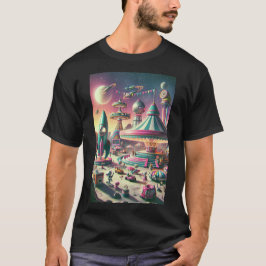 Whimsival Space Carnival i Bright Bold Färg T Shirt