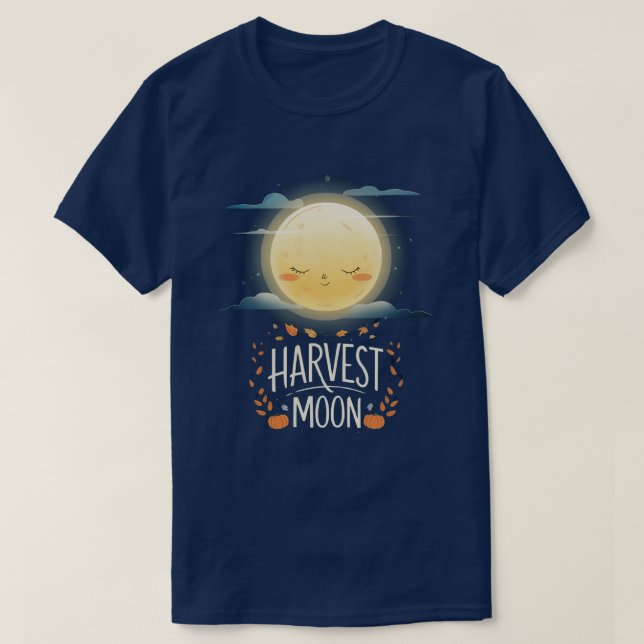 Whimsivest Måne Amid Autumn Bliss T Shirt (Design framsida)