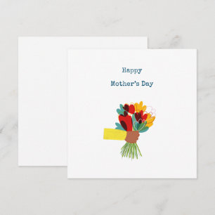Whimsy Blomsterbukett Morsdags Kort