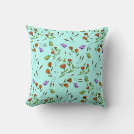 Whimsy Bloom Blommig – Handritad Botanisk Kudde