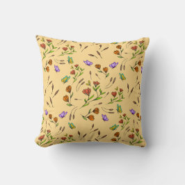 Whimsy Bloom Blommig – Handritad Botanisk Kudde