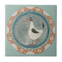 Whimsy Duck Mintblå Terrakotta Teal Aqua