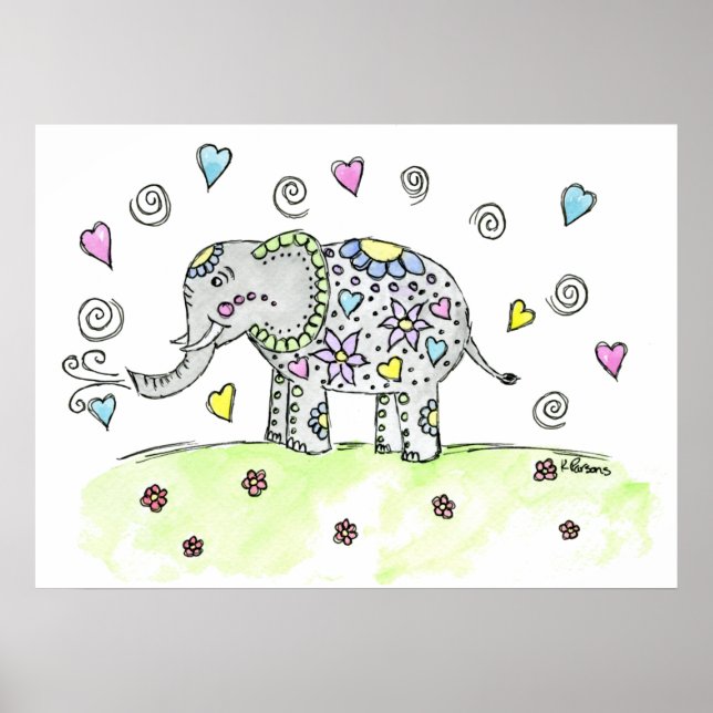 Whimsy Elephant Poster (Framsidan)