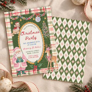 Whimsy Färgglad Julfest Inbjudan