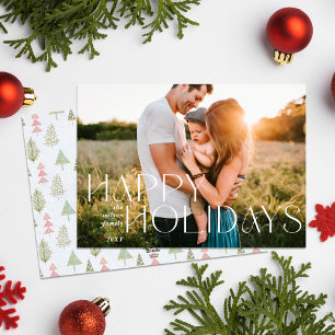 Whimsy God Jul Modern Full Foto Julkort