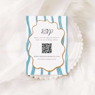 Whimsy-randiga bröllops-QR-kodfodral kort
