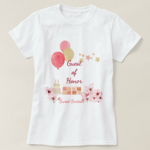 Whimsy & Wishes Sweet 16 Födelsedagsfirande Hedrad T Shirt