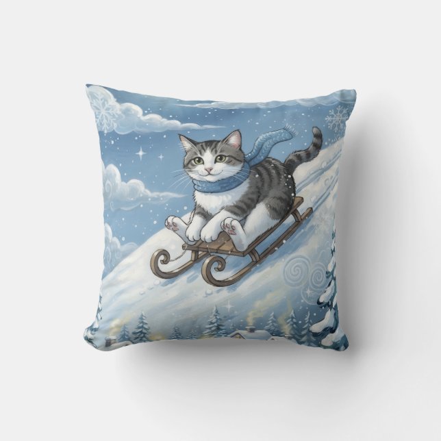 WhimsyCatSled Kudde (Framsida)
