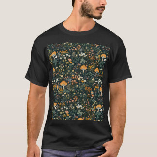 Whimsyland Cartoonish Orange och White Blommigt Fo T Shirt
