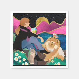 WHINE MED MIG KILLAR pappra Napkins Pappersservett