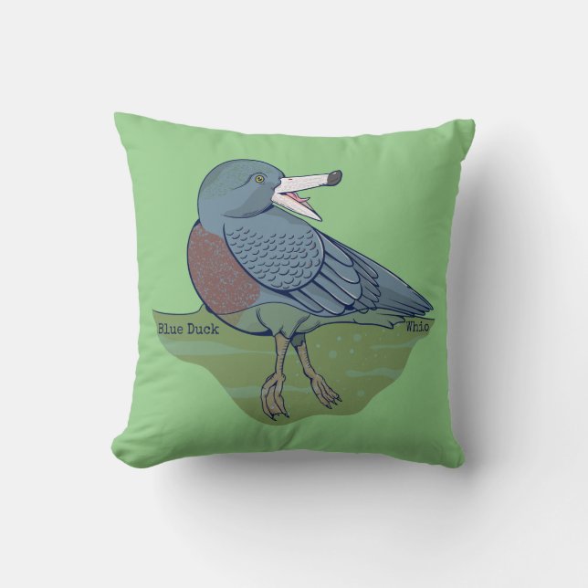 Whio Blue Anka NZ BIRD Kudde (Framsida)