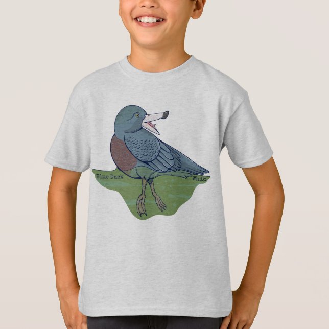 Whio Blue Anka NZ BIRD T Shirt (Framsida)