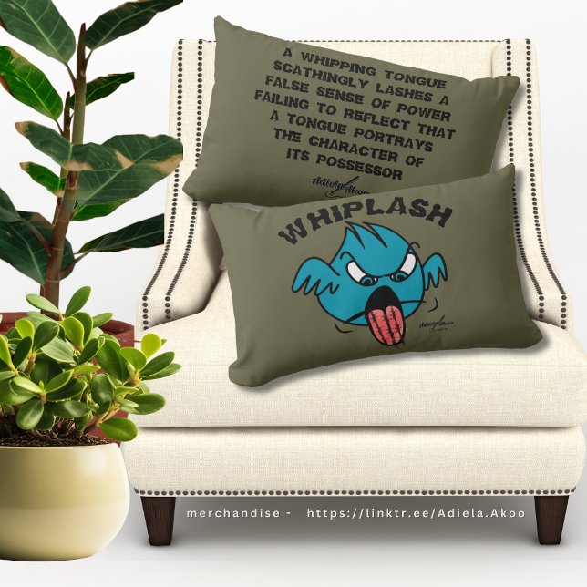 WHIPLASH Dekorativ kudde av Poet Adiela Akoo (Whiplash Throw Pillows by Poet Adiela Akoo. Shop the matching mugs, totes & tees too. Get it now!)