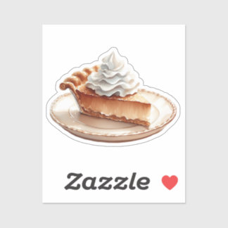 Whipped Cream Pie Sticker | Cozy Dessert Aesthetic Klistermärken