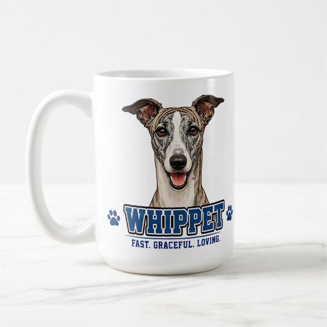 🐾 Whippet Älskare Present🐾 Kaffemugg (Vänster)