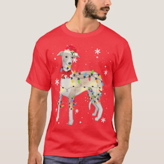 Whippet Dog Christmas Light Xmas Mom Dad Gifts fri T Shirt
